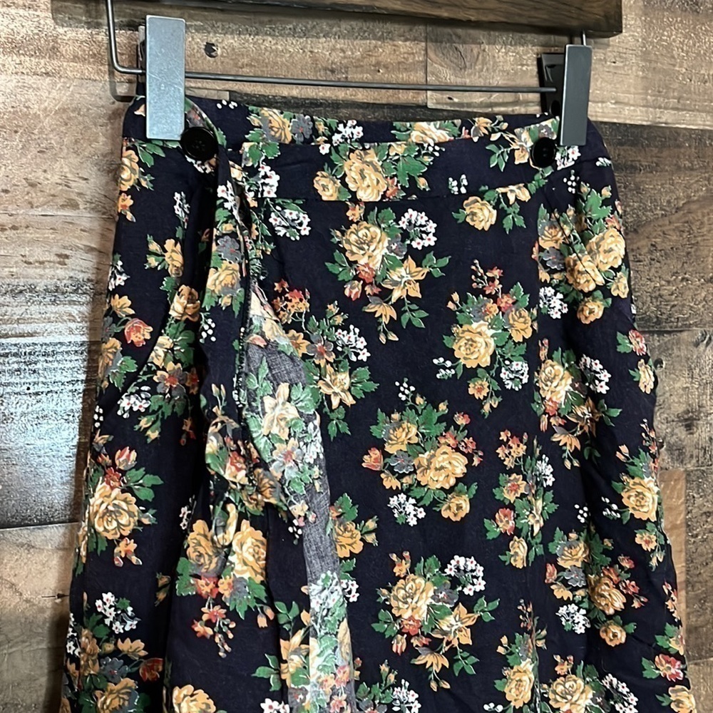 Barclay Beautiful a Line Square Wrap Floral Vintage XS Skirt with Pockets - Picture 4 of 6